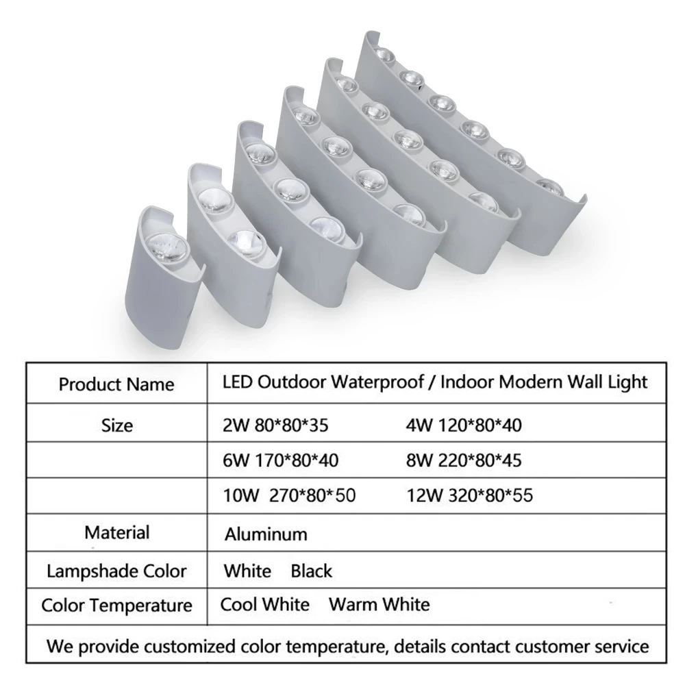 Amazon wall lights for sale decoration simple bedside ip65 exterior waterproof garden aluminum modern LED wall lamp outdoor