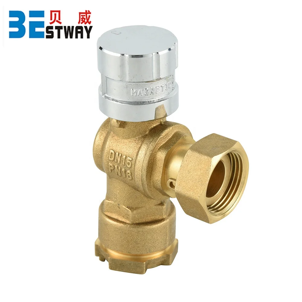 BWVA brass lockable ball valve with magnetic lock