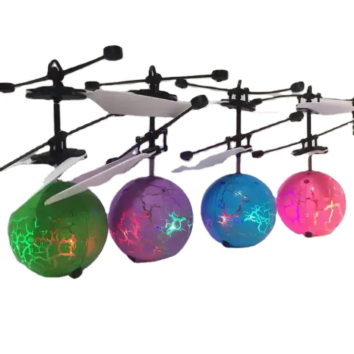 2024 hot New Flying RC Ball Aircraft Helicopter Led Flashing Light Up Toy Induction Toy Electric Toy Drone