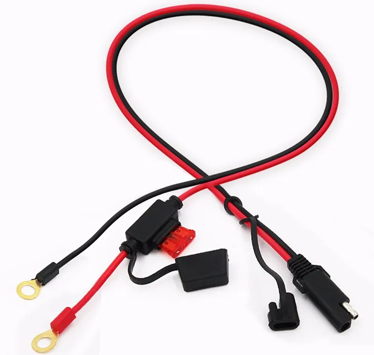 Car Motorcycle Charger Cord Sae Battery Connector 2 Pin Quick Disconnect Plug Cable
