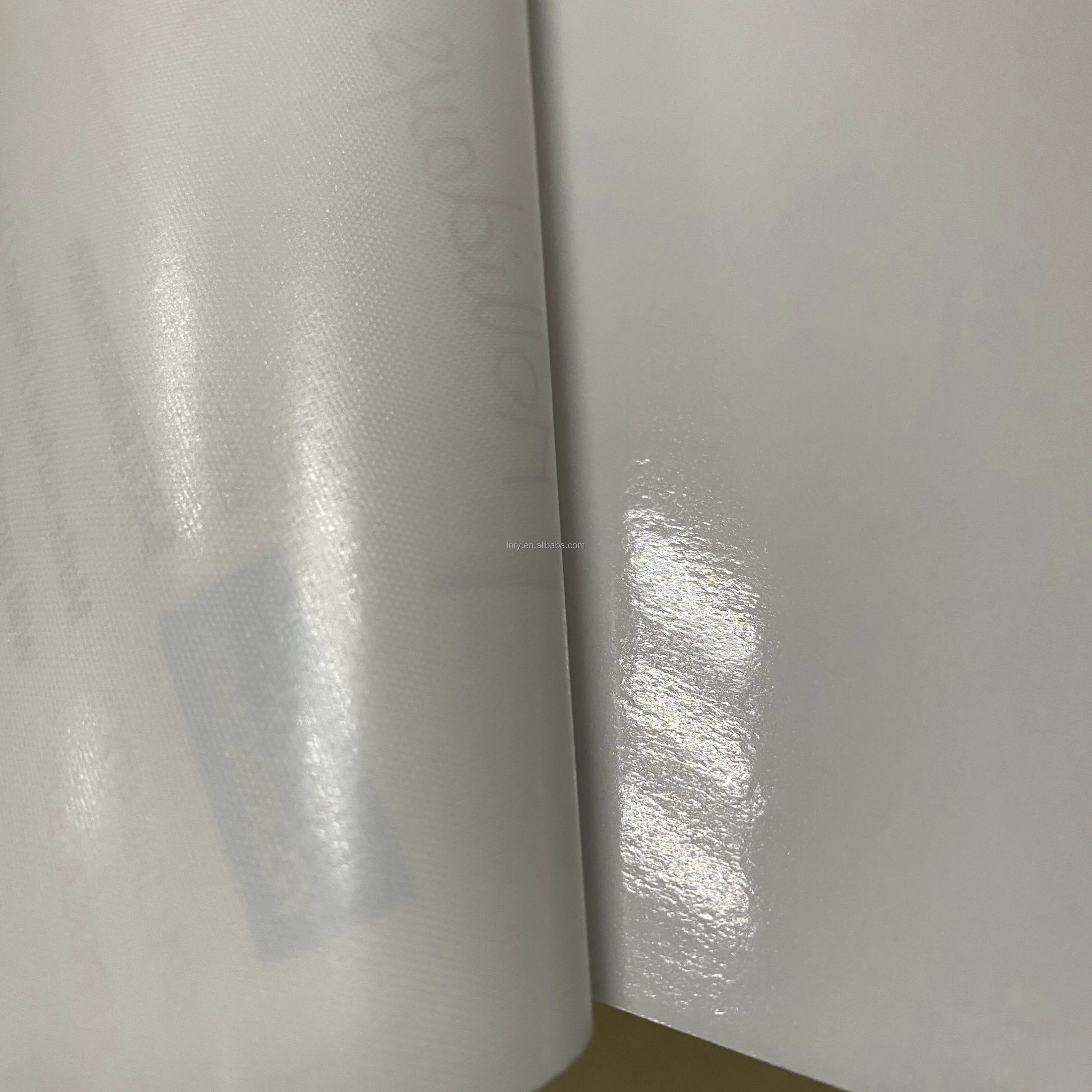 High quality eco-solvent fabric with grey adhesive matte polyester waterproof inkjet canvas fabric roll