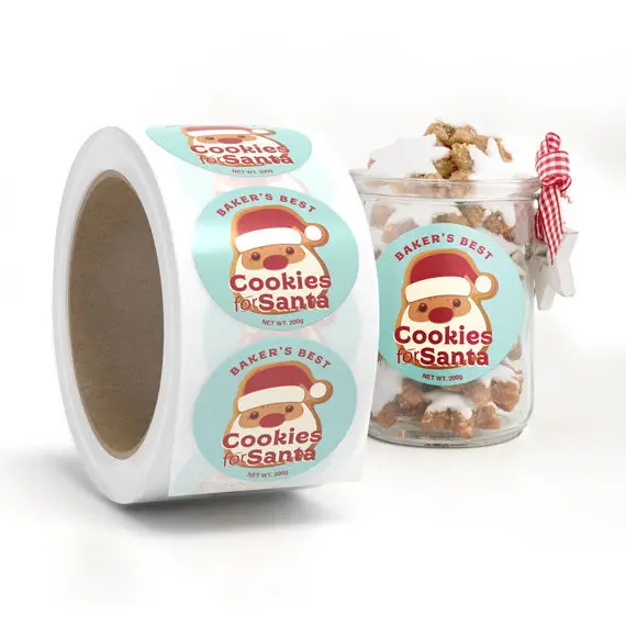 Custom Adhesive Printing Round Label Stickers, Circle Waterproof Vinyl Sticker Roll Private Label Logo Stickers.