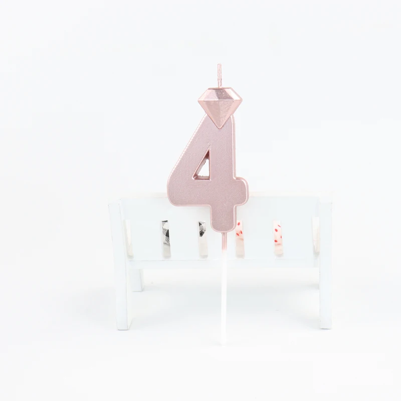 Glitter Happy Birthday Cake Candles Number Candles