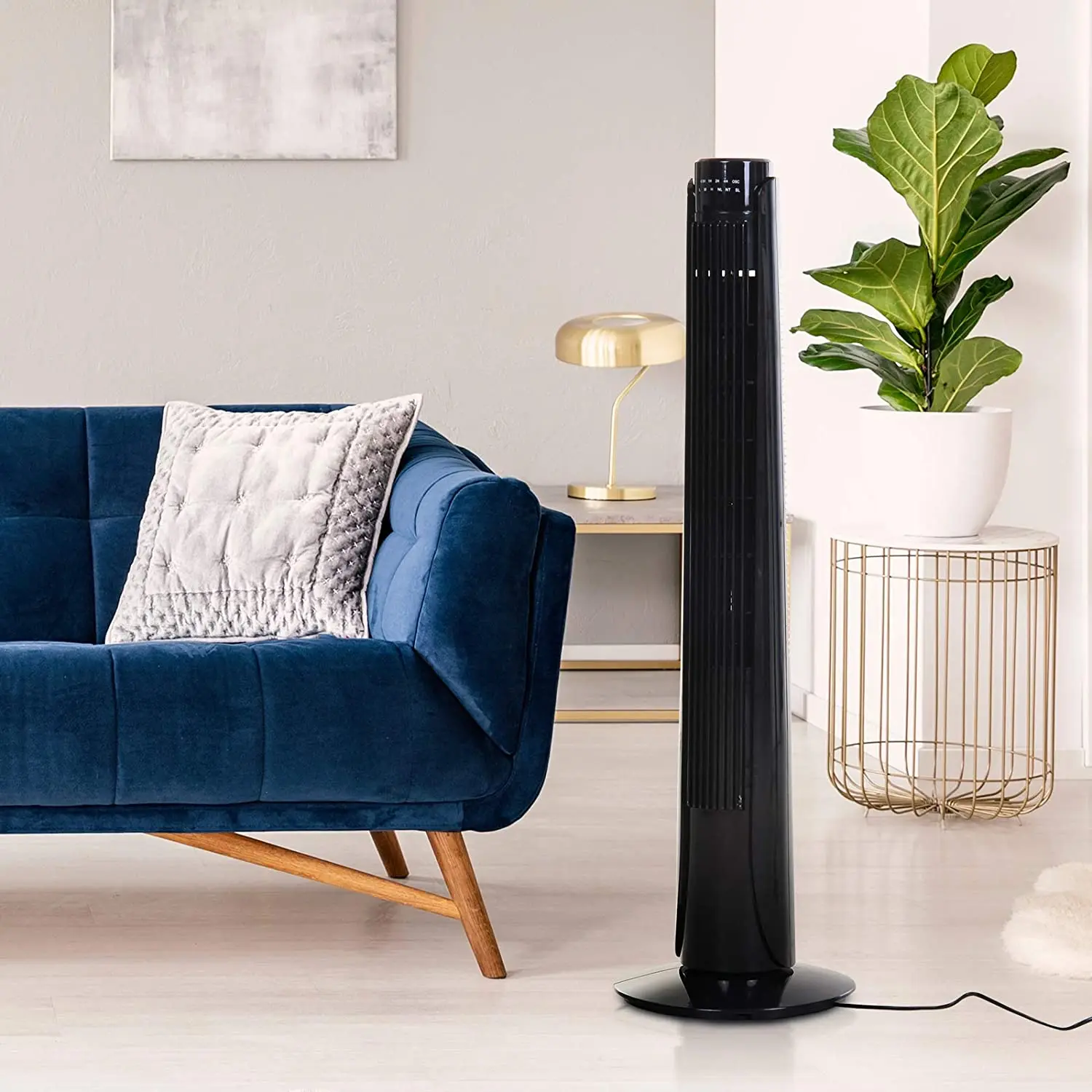 China factory oscillating silent high speed standing remote control bladeless tower fan