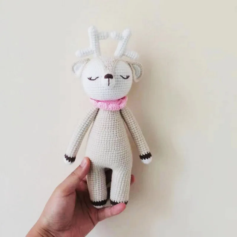 Customized logo Amigurumi Rabbit Crochet Bunny Toy Stuffed Animal Doll For Baby
