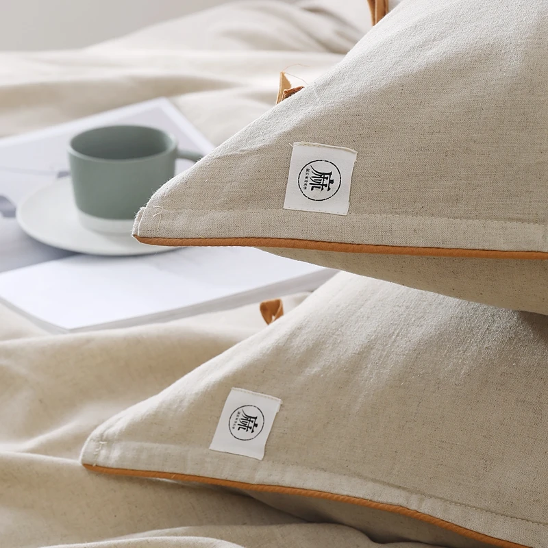 Hot Sales High Quality Customized 100% Cotton linen Bedding Set Bed Sheets