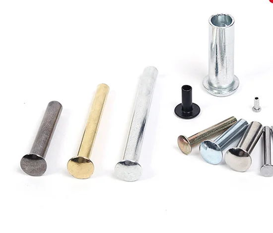 Полутрубчатая заклепка с плоской головкой