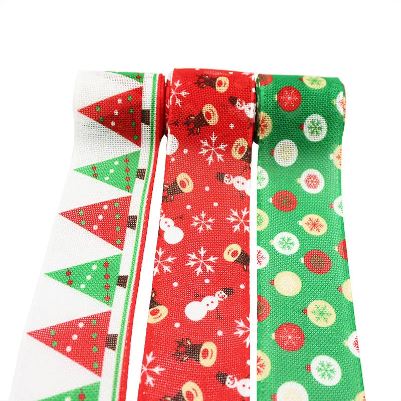 
Customized wholesale celebrations sustainable poliprolieno buffalo burlap christmas ribbon 