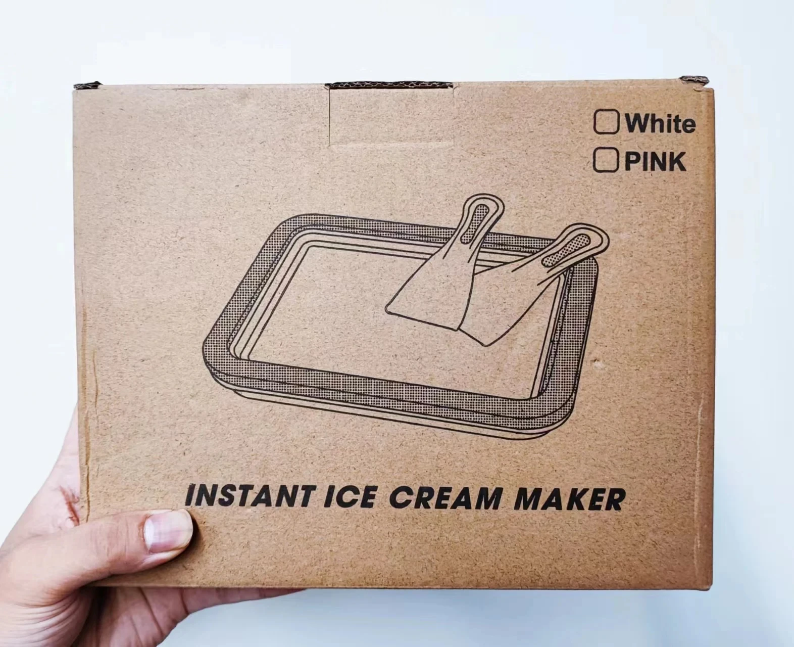 hot sale Unplugged Instant Ice Cream Maker Pan And Scraper With Material Of Food Grade Cold Sweet Fried Food Plate