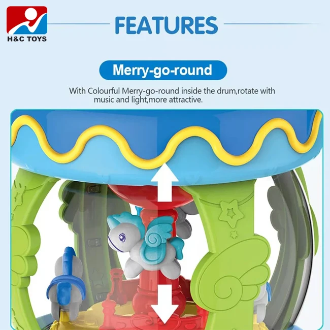 Lovely Baby Musical Toy Rotation Drum Toy Musical Instrument HC400352