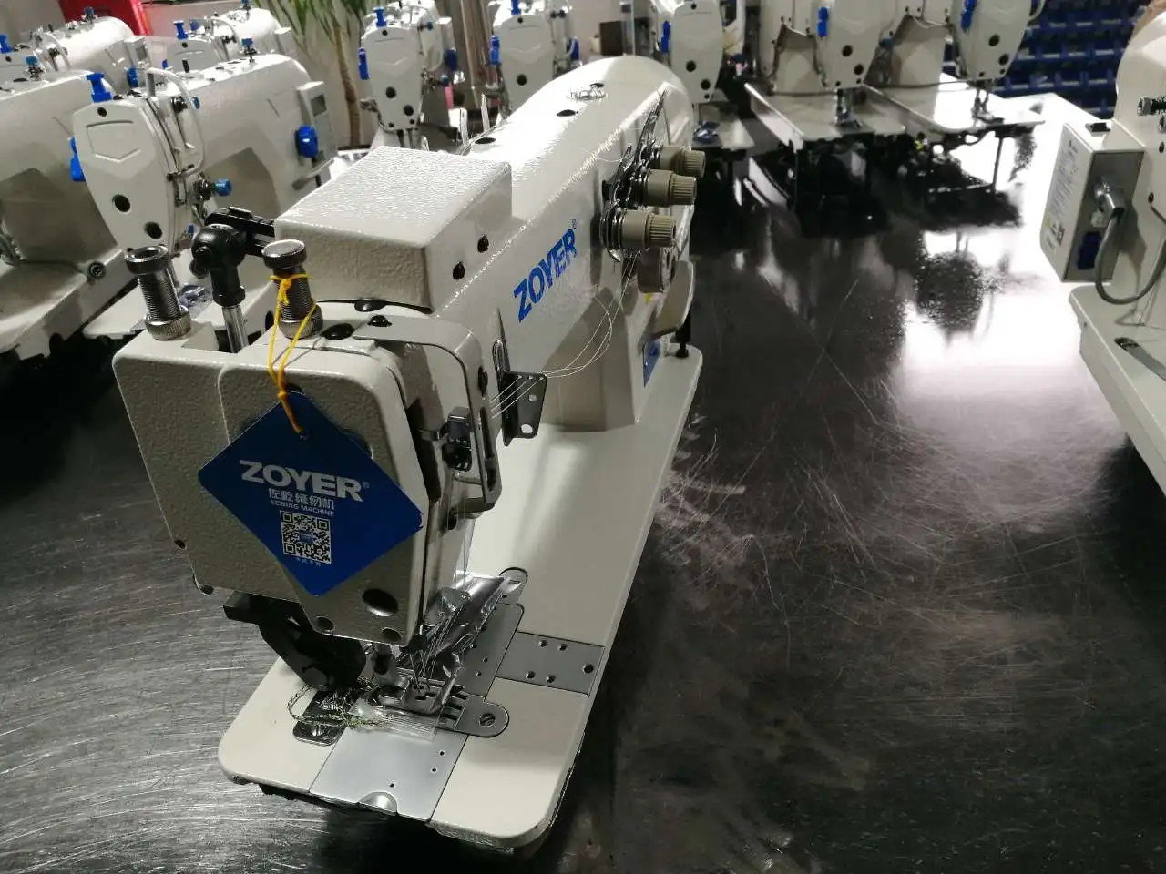 Hot Selling ZY3800-3DPL Direct Drive High Speed Three Needle Chain Stitch Sewing Machine With Puller Device for