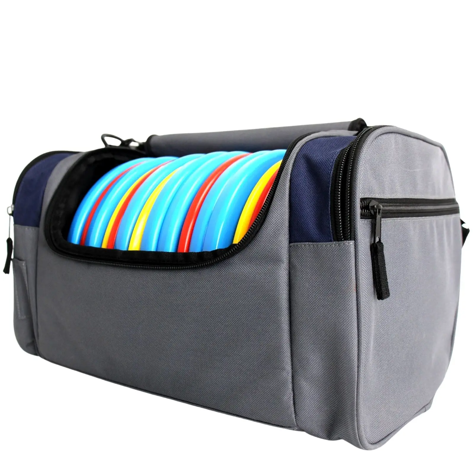 Shuttle Frisbees Disc Golf Sports Bag with Built-in layered Frisbees tray, 18-25 Disc capacity, Adjustable shoulder straps