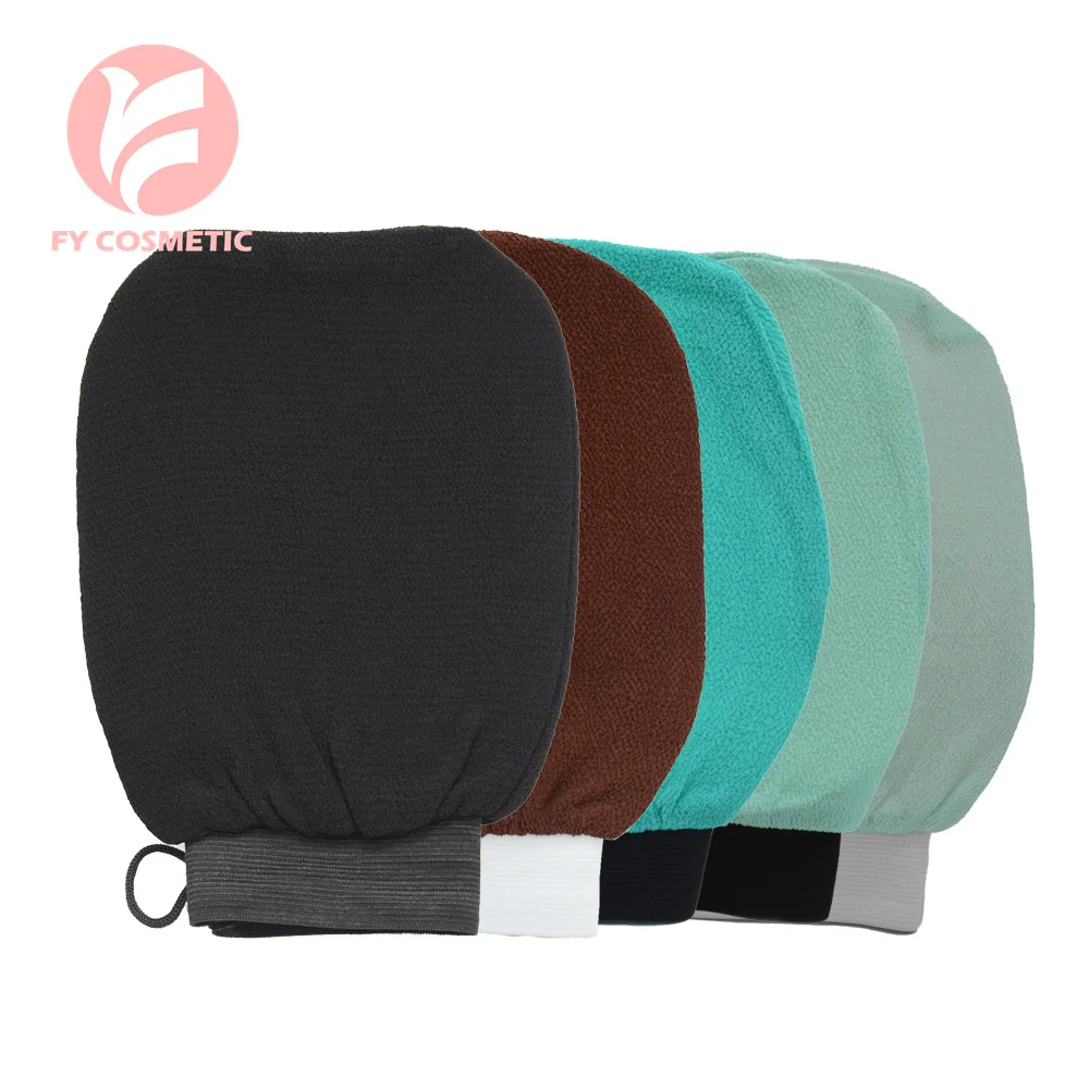 2024 лидер продаж черная перчатка-ластик для загара удаления омертвевшей кожи глубокая Роскошная отшелушивающая