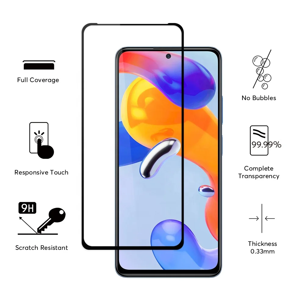 Touch 3d full curved screen protector for Xiaomi Redmi Note 11 glass display cell phone