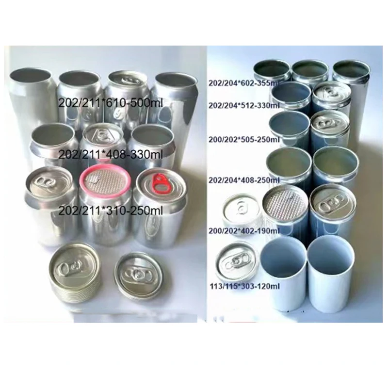 250ml 330ml 500ml 8.4oz 8.7oz 11.2oz 12oz Aluminum Cans for Beverage Drink Water Juice Beer Aluminum Bottle