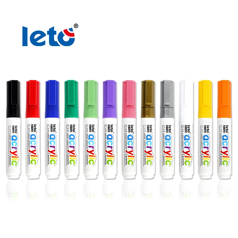 12 colors any surface paint pen sets artist marker art pens custom 8mm large capacity acrylic markers