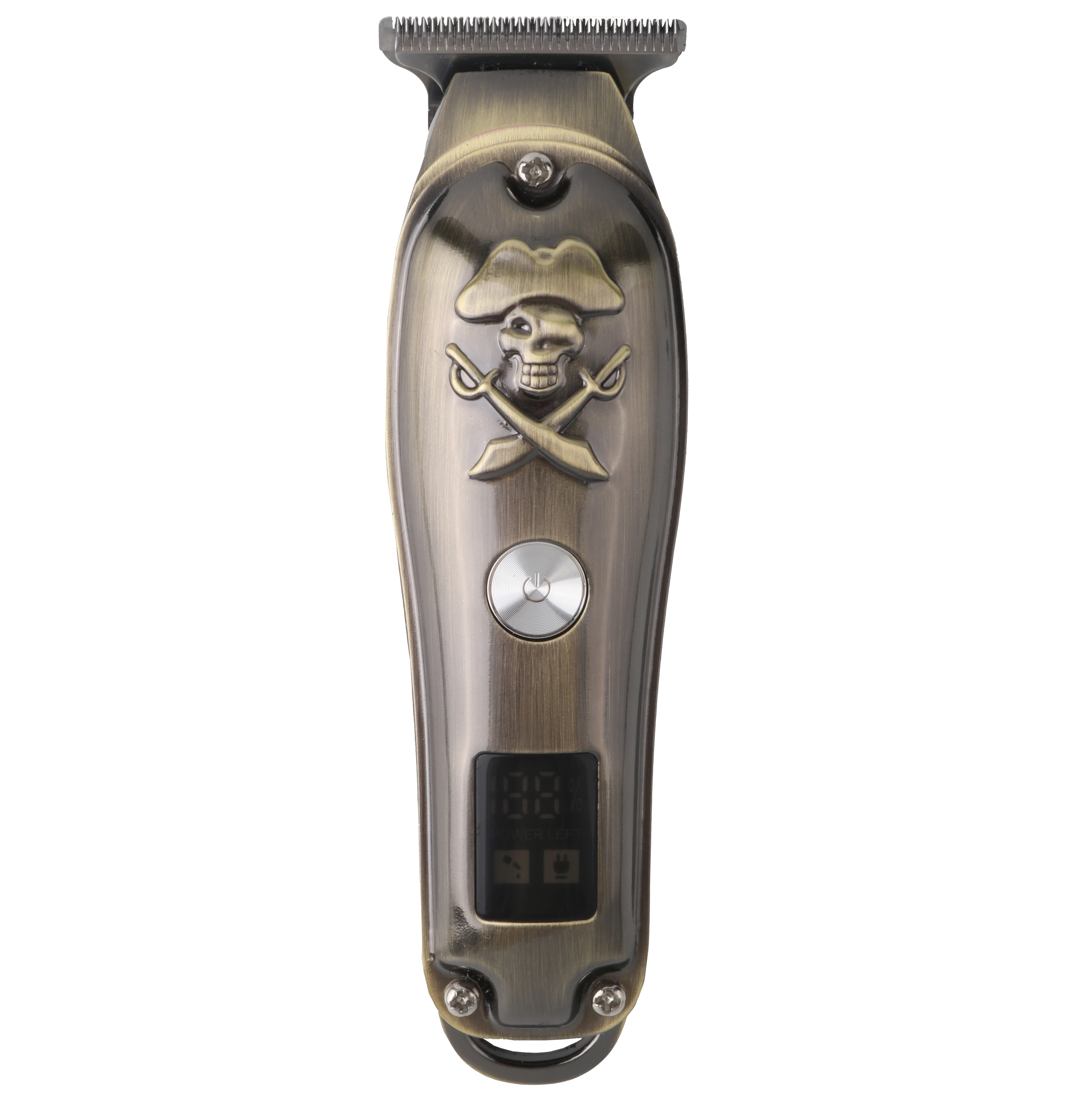 LCD Hair Clipper Bald head trimmer USB Rechargeable Cordless portable hair trimmer Lithium battery embossed metal housing