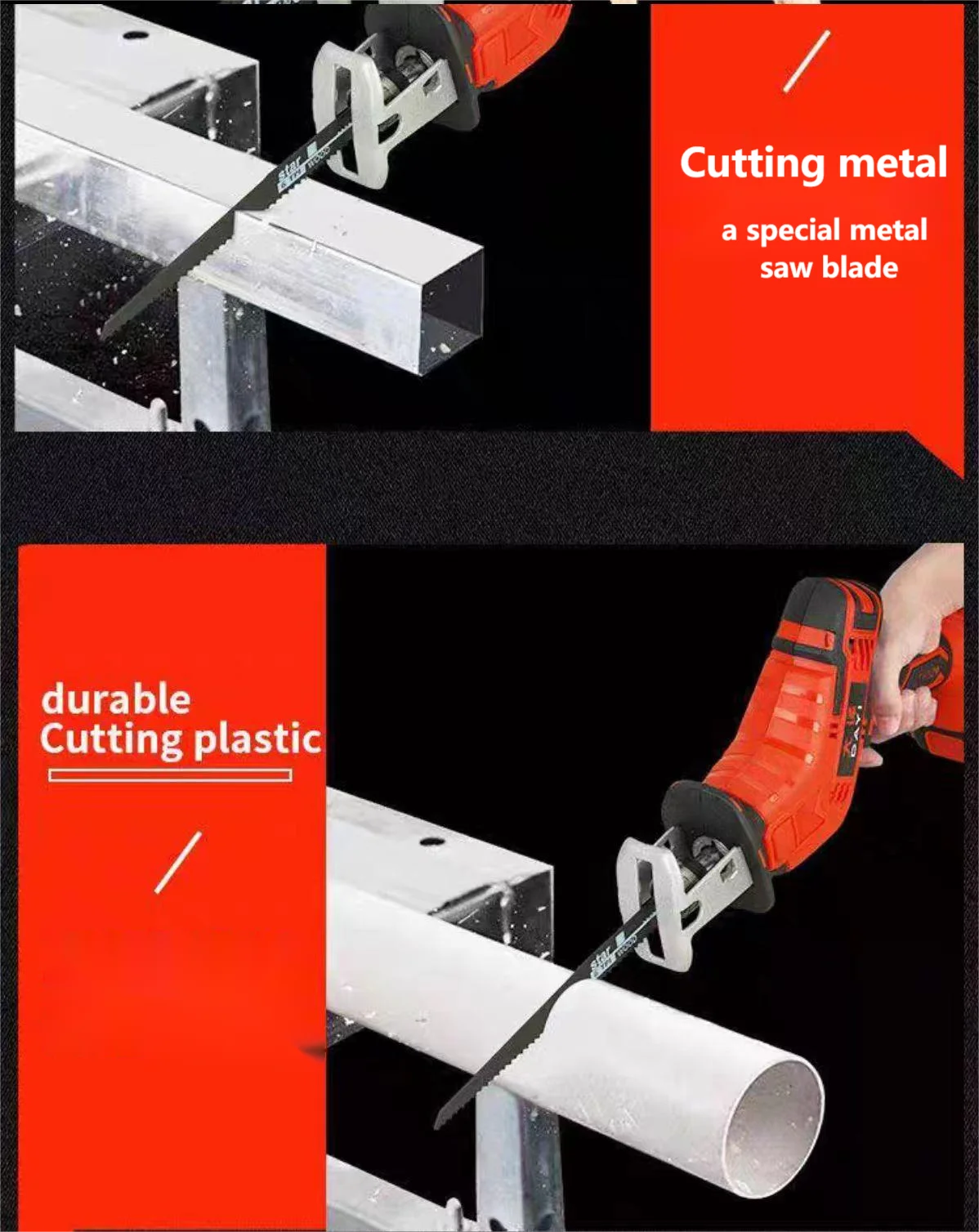 Brushless Motor for Metal and Tile Cutting Lithium battery electric reciprocating saw  Mini Saw for various materials Cutting