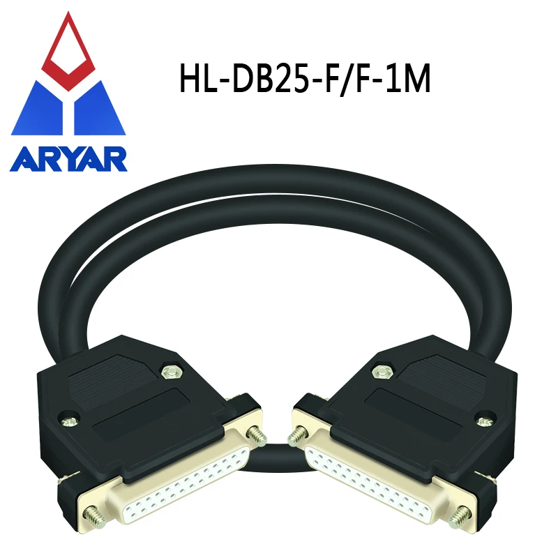 Dual DB25 D-Sub DIN Rail Mount Interface Module RS232 DB25 Connector,FX-DB25/M-TB and DB25-Female to Female 1M Cable