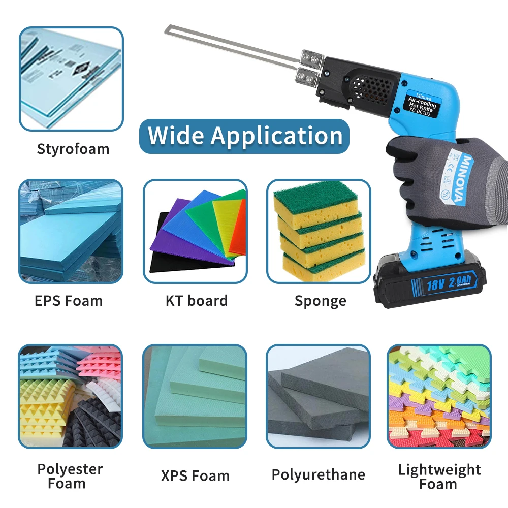Air-cooling Cordless Handheld Hot Knife Foam Cutter