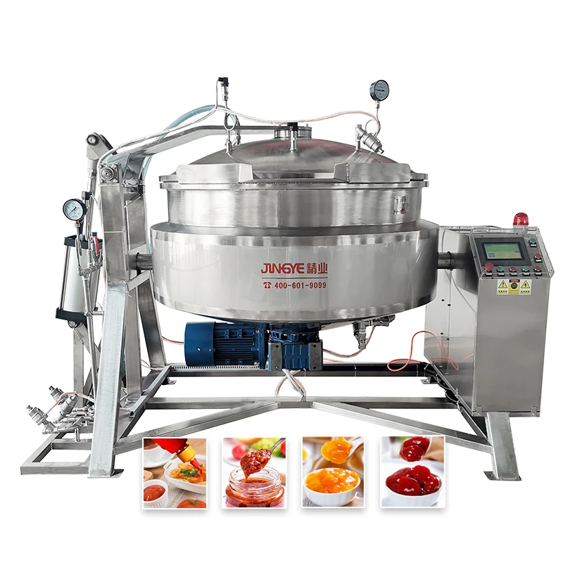 Industrial hot sauce Salsa mixer Cheese Cooking Kettle Jam Cooking with agitator