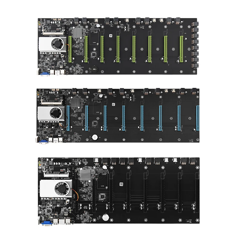 Материнская плата 8 Gpu S37 T37 D37 8gpu pcie Intel847 1037u Ddr3 Встроенная ЦПУ поддержка Rtx 3070 3080