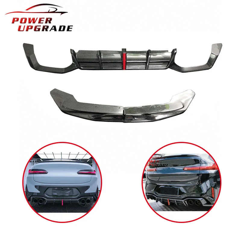 For BMW X3M F97 X4M F98 LCL 2022 AE Style Rear Diffuser Rear Bumper Carbon Fiber Car Body Kit
