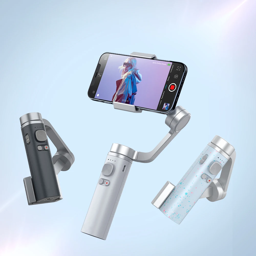  3-Axis Gimbal Stabilizer for Smartphone Vlog Youtuber Live Video Record with Sport Inception