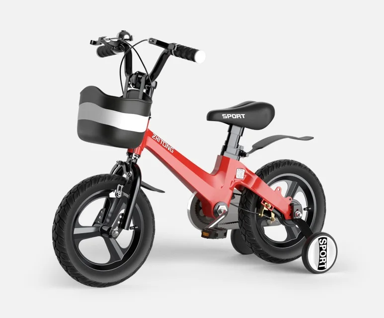 Kids bike 12-inch magnesium alloy wheel 2-3-4-6-10 year old baby bicycle auxiliary wheel Magnesium Alloy children Bicycle