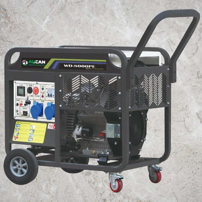 9kva New design! Low fuel consumption open type whole house portable diesel generators for home use