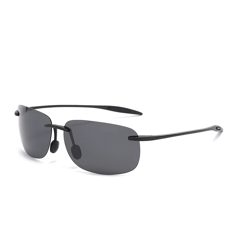 Brand rimless polarized sunglasses ultra light super flexible frame cycling sport sunglasses