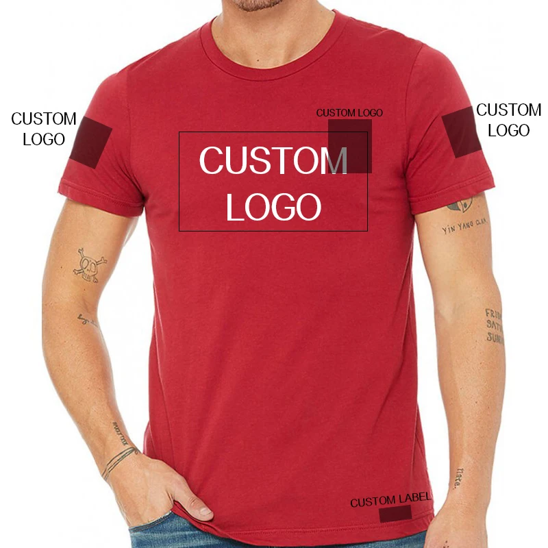 Г/кв. М, Пользовательский логотип, пустая хлопковая футболка, американский размер, оптовая продажа, Мужские Простые футболки