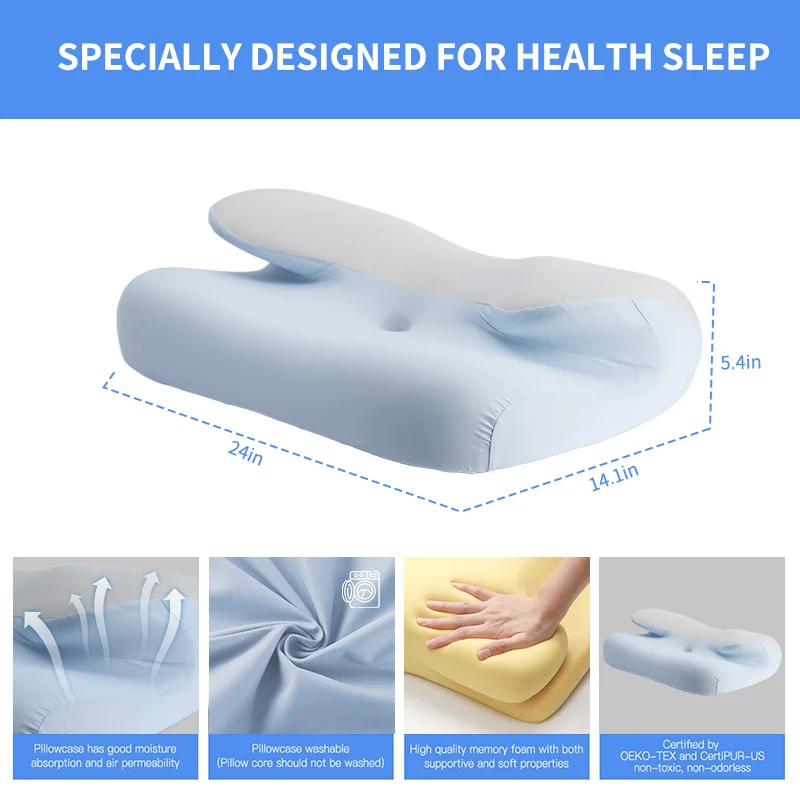 High Density Memory Foam Pillow Ultimate Support Ideal for Side Back and Stomach Sleepers Pillow for Optimal Neck Correction