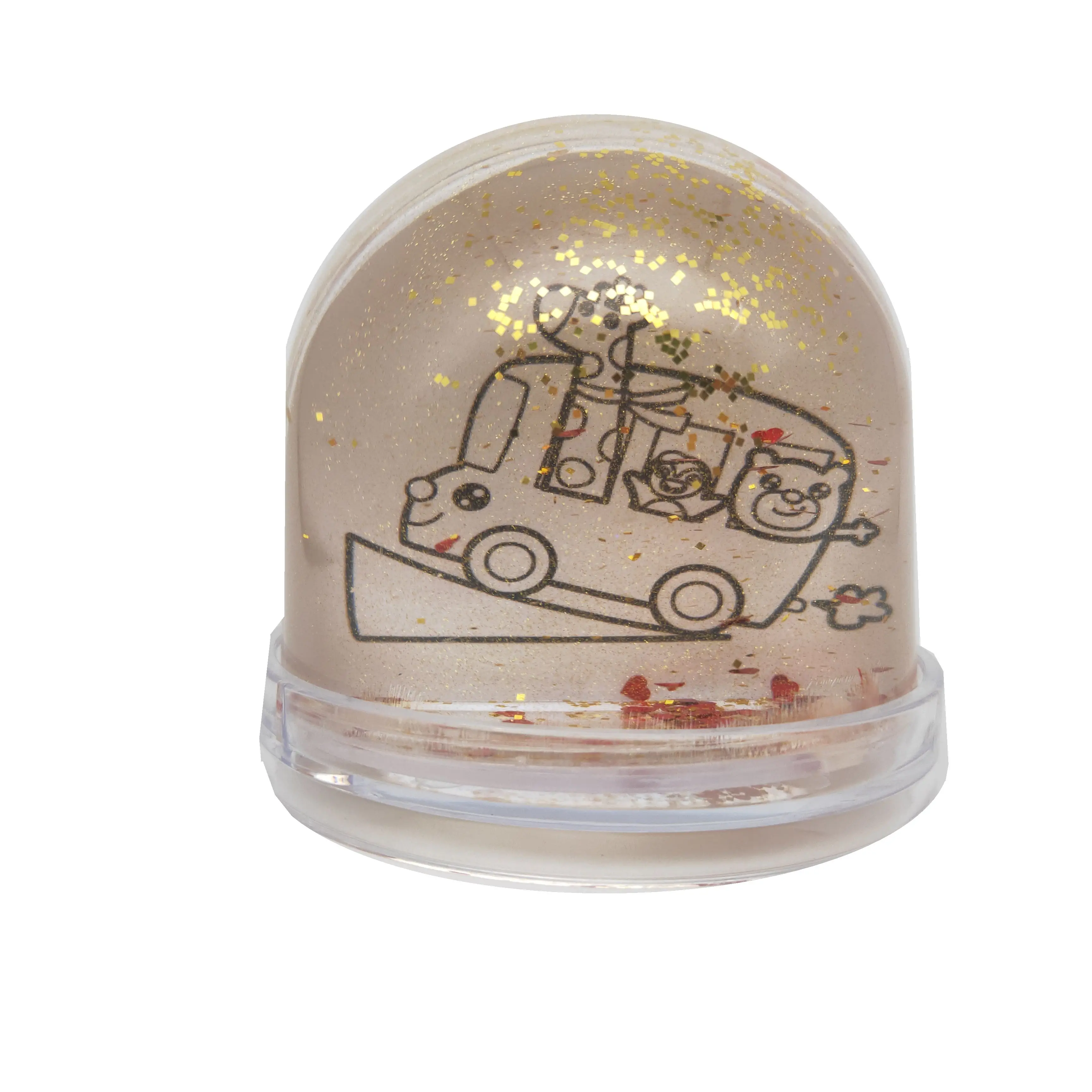 Children Art Class Favors 8.5*9cm Plastic Diy Empty Snow Dome Globes Kit