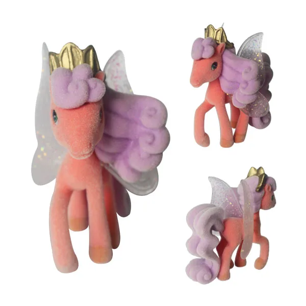 Promotional  Gifts Toys Flocking  Plastic Figures Unicorn Horses 16 Toys children toys