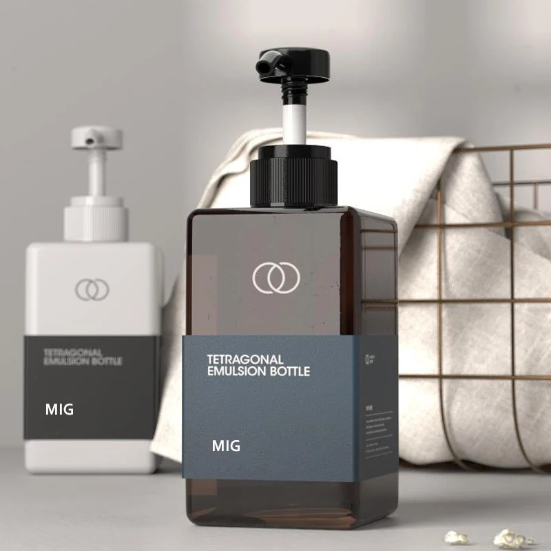 450ML PETG Plastic Empty Shower Gel Bottles With Pump For Body Wash Shampoo