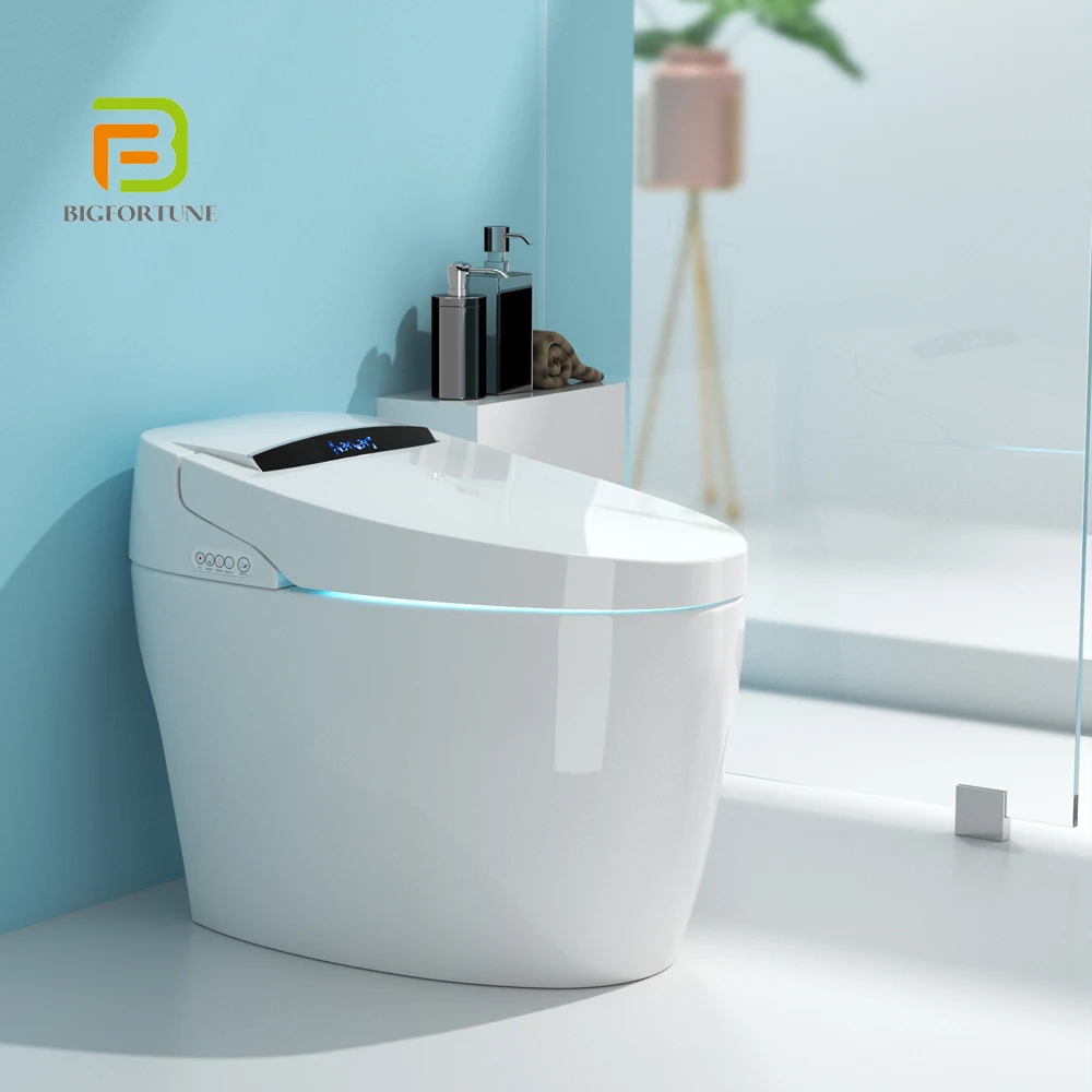 Modern fashion electric toilet ceramic floor mounted wc intelligent toilet bathroom automatic smart toilet