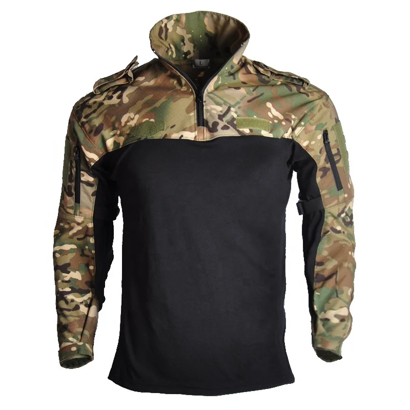 Yuda Combat Polyester Camouflage T- shirt Tactical Mens Compression T-shirt Tactical Uniform