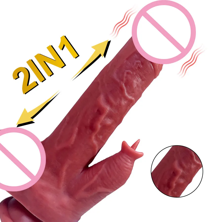 Remote Thrusting 4*20CM Lifelike Medical liquid silicone dildo Tongue Licking penis Vibrator sex toys for woman sex products%