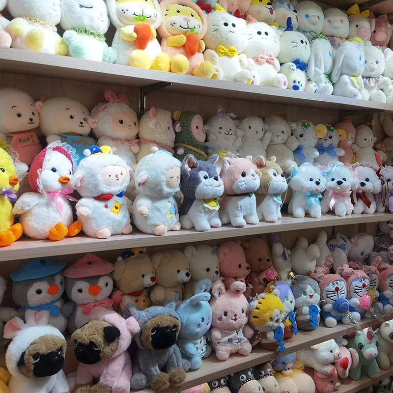 Hot selling cartoon plush doll 15-20cm mixed plush toy plush doll claw machine