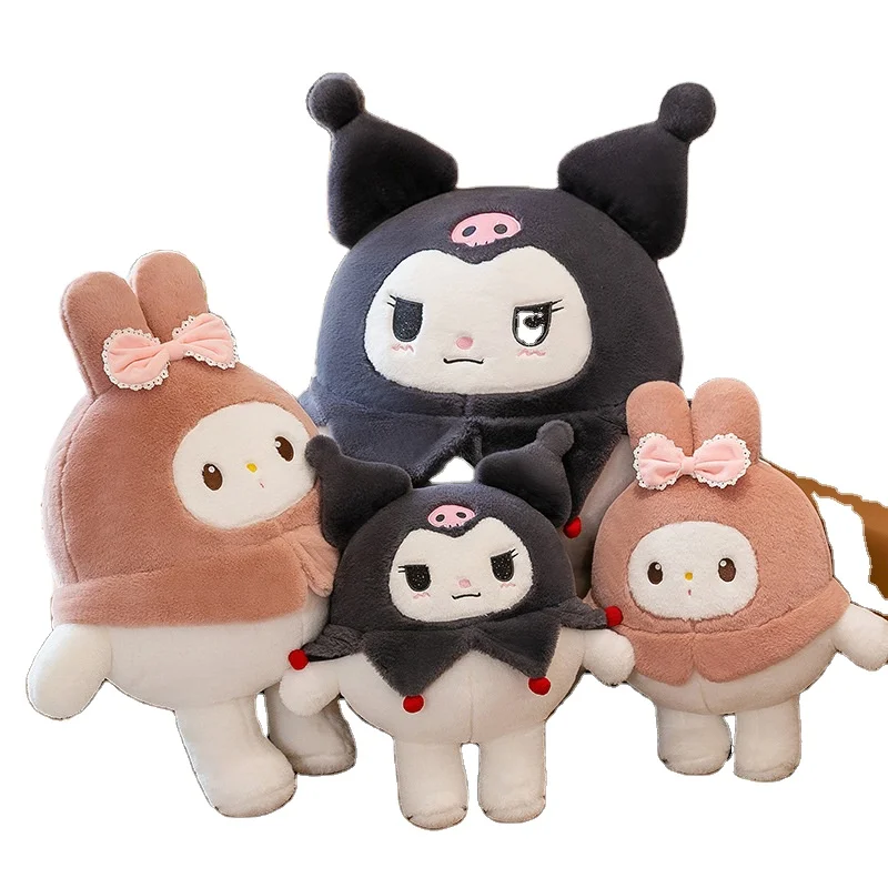 Kuromii Cosplay Eggy Cartoon Anime Stuffed Animal Plush Pillow My Melody Anime Dark Gothic Style Plush Toy Sleeping Pillows