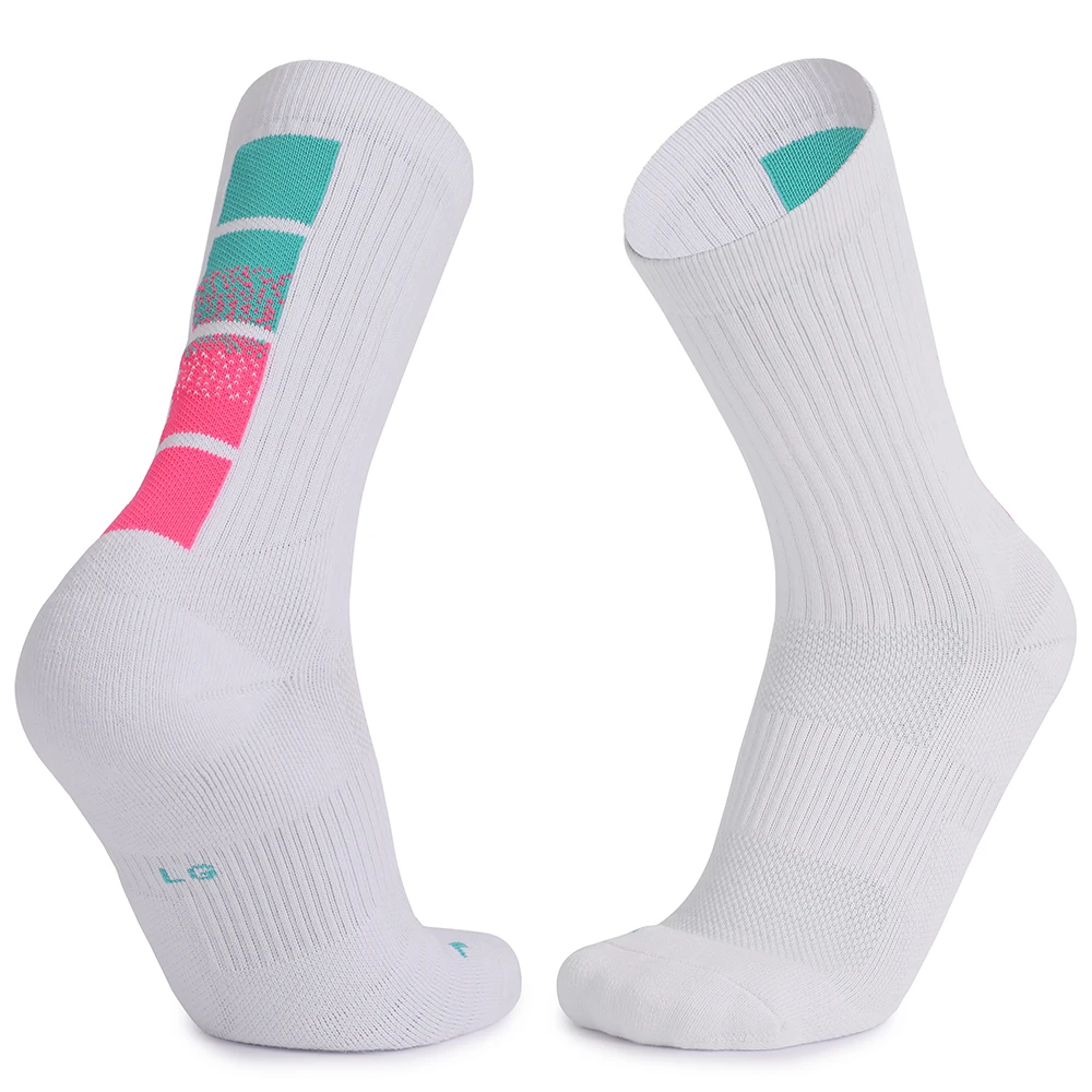 Comfortable To Wear Good Quality Full Cotton Thick Crew Socks For Playing Basketball