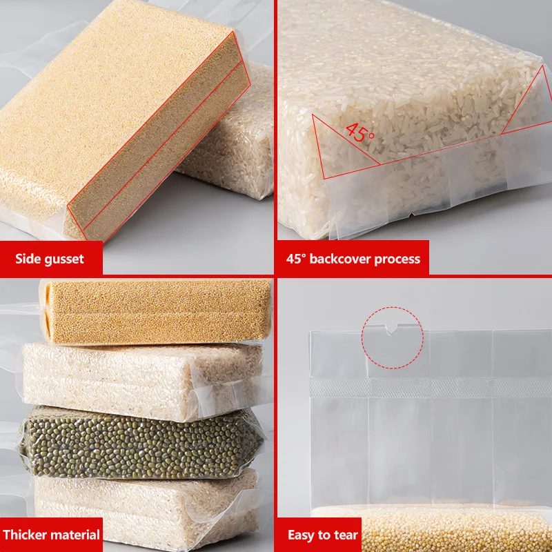 Customized Size Food Grade Embossed Vaccum Bags Food Packaging Sealer Vaccum Storage Bags