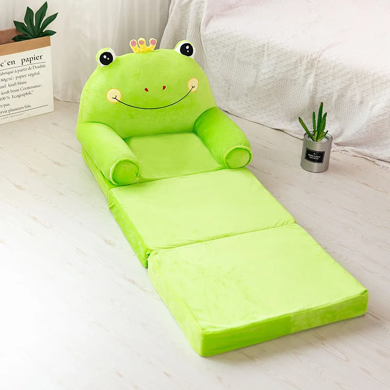 Popular in Africa OEM/ODM Stuffed Plush Animal Shaped 3  in 1 Convertible Sofa to Lounger Children Flip Out Sofa for Kids