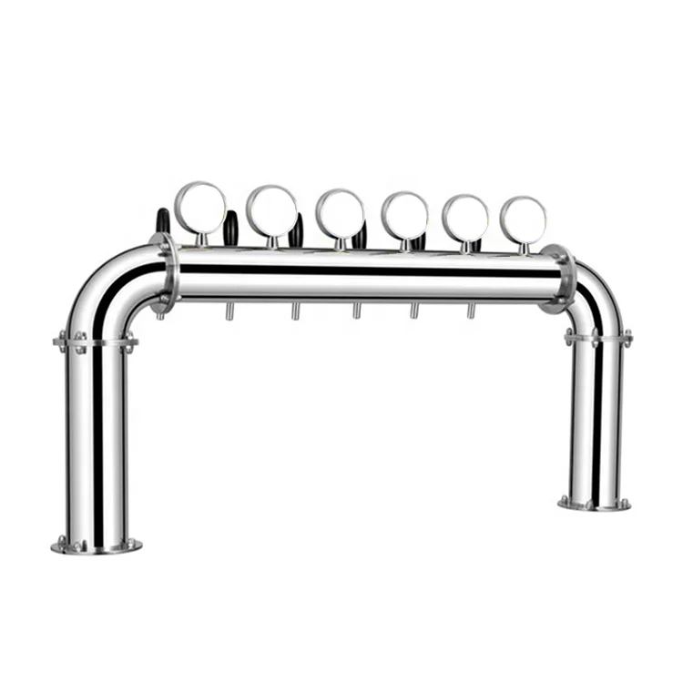 hot sale Stainless Steel 6 Tap Bridge Bar Kegerator Beer Tower Bar Accessories