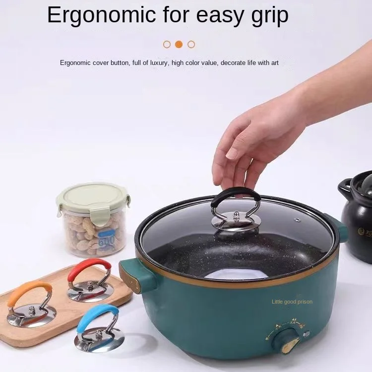 Universal Silicone Anti-Scalding Handle Kitchen Pot Cover Top Cap Cookware Parts Accessory for Household Use