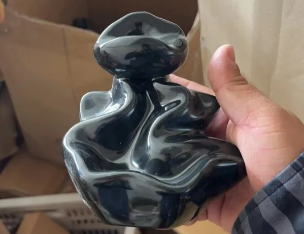 Factory Direct Hot sales multiple  ornaments black smoke waterfall holder Backflow incense cone ceramic burner