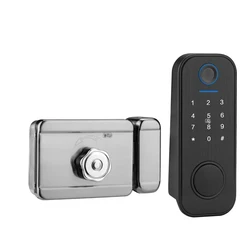 Hot selling on e commerce platform Smart Cheap Aluminum Biometric Ttlock app Tuya Double Sided Fingerprint Door Lock
