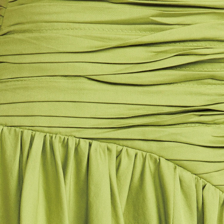 Fashion style ladies asymmetric midi skirt custom fabric solid color women skirts