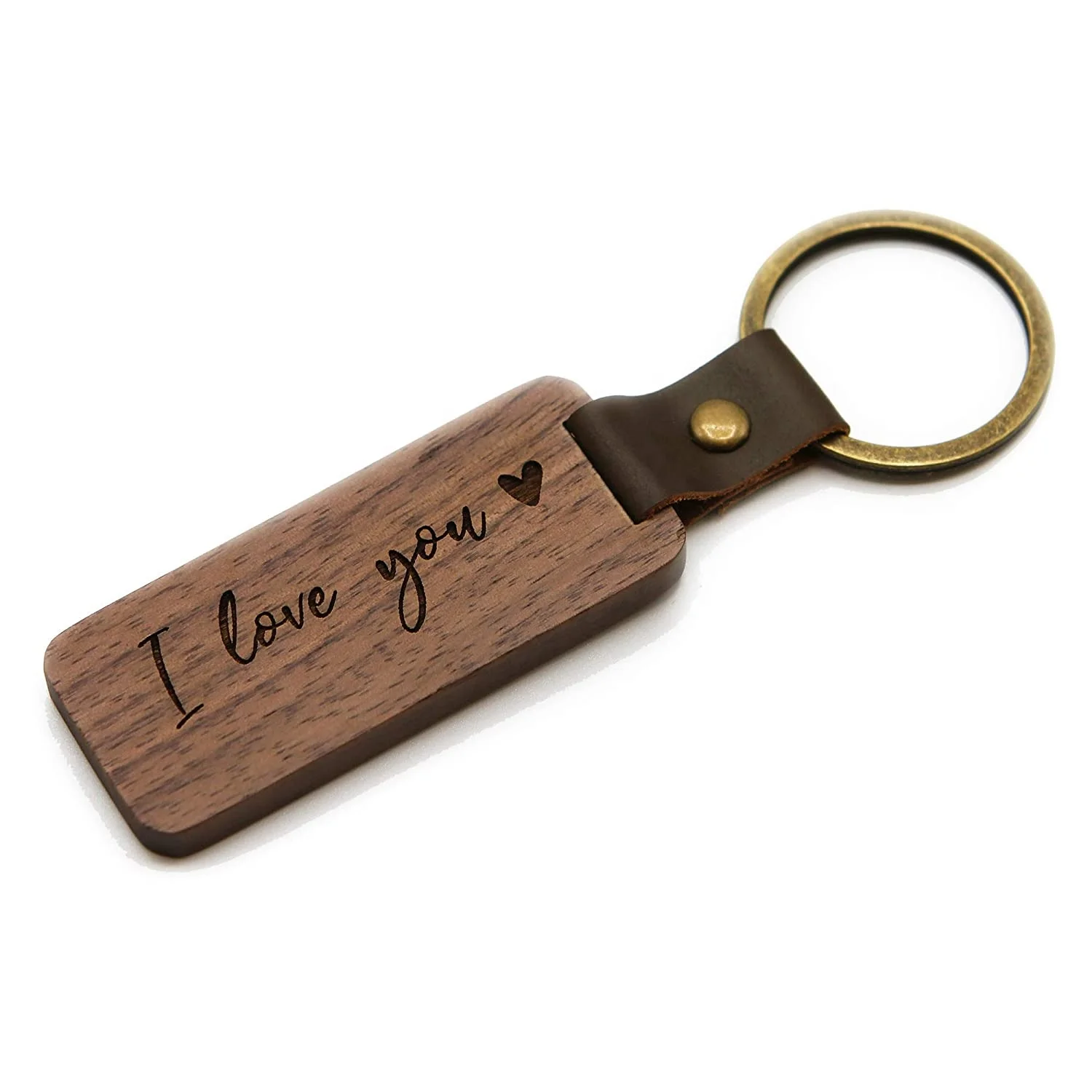 SmallOrders G020958 High Quality Custom Logo Wood Keychain Personalized Engraving Walnut Cherry Wood Key chain keychain LLaveros